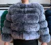 Vrouwen Bontjas Vrouwen Faux Bontjas Vrouwen Warme Overjas Lange Seve Nieuwe Winter Faux Fur Jas Pluizige pluche Jassen 0913H