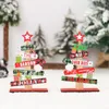 Dekoracje świąteczne świąteczne wiszące ozdoby z drewna na drzewo Wesołych dekoracji Rok Domowy Craft Materienda 220912