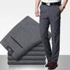 Męskie spodnie wiosenne jesień biznes swobodny moda solidne gęstne spodnie męskie garnitur marki czarny niebieski szary 220913