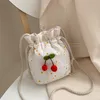 HBP Summer small bags 2023 new messenger bag female student ins Sen Department literary canvas shoulder strawberry bucket bag