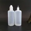 El gotero plástico de la botella de aceite vacía del jugo líquido de E embotella 100ml con el casquillo a prueba de niños