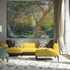 HD Print Canvas Wall Art Claude Monet Garden at Vetheuil Impressionist Landscape Oil Painting Poster Picture for Living Room