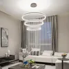 Pendant Lamps Modern 1-3 Pcs Led Ring Lights For Study Room Reading Light Dining Office Luminaire Suspendu Hanging Lamp