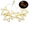 Str￤ngar stora femstj￤rniga semesterbelysning br￶llop dekorativa ljus guld f￤rg metall fairy lampa f￶r festrum dekoration iy310226