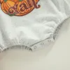 Rompers focusnorm 018m Halloween Days Baby Girls Boys schattige romper pompoenprint lange mouw grijze sweatshirt jumpsuits 220913