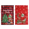 Decoraciones navideñas bolsas de regalo con cordón