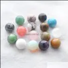 Loose Gemstones 18Mm Round Ball Loose Gemstone No Hole For Jewelry Making Women Diy Bracelet Necklace Spacer Beads Amethyst Lulubaby Dhd1R