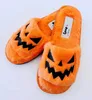 Pantoufles Halloween citrouille lanterne pantoufles automne doux fourrure confort bout fermé diapositives femmes taille 43 pantoufles d'extérieur Zapatos Mujer 220913