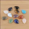 Loose Gemstones Wholesale Natural Faceted Gemstone Loose Beadsno Hole Teardrop Cabochon Jewelry Making13X18Mm Agates Amethys Lulubaby Dh5Gv