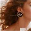 Stud Luxury Designer Stud Earrings Jewelry Women 14K Gold Heart Lips Evil Eye Earring Jewellry Accessories For Girl Drop Deli Sexyhanz Dhej6