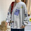 Men's Hoodies Sweatshirts Autumn Spring Sweatshirt For Black Loose Hip Hop Punk Pullover Streetwear Casual Fashion Clothes OVERSize 5XL 220913