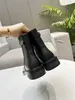 Shoes designer top version pure hand 2022ss val huanu side zipper snap black high top women's boots