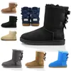 Australie Australian Classic Warm Boots Womens Mini Half Snow Boot USA GS 585401 Winter Full furry Fluffy furry Satin Ankle Bootss Booties pantoufles Hot ug Selling wgg