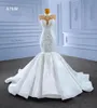 Meerjungfrau-Hochzeitskleider, Stehkragen, bestickt, herzförmiges Schwanzkleid, Damen-Hochzeit, charmant, SM67532