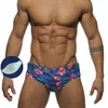 Roupas de banho masculinas 2021 Uxh Flower Swimsuit para homens sexy moda de banho masculina natação Briefas removíveis Bolsa Menina de banho de natação Surf Beach Wear J220913