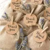 Gift Wrap 50pcs/Lot Jute DrawString Bag med träl Clip Tack Tag Gift Sachet Puches For Coco Bean Flower Seed Packaging Wedding Favor 220913