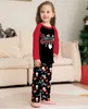 Family Matching Outfits Christmas Parentchild Set European And American Cartoon Print Crew Neck Long Sleeve Holiday Pajamas 220913