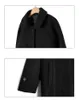 Women's Wool Blends Women's Coat Winter Korean Fashion Long ed Thickened Woolen for Women Black Harajuku 220912