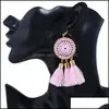 Declaração de moda de lustres de candelabro Dangle Brincos de borla para mulheres vintage Drop étnico Boho Diamond Brincho