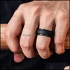 Кольца Band Sile Wedding Ring для мужчин Элегантное доступное 8 -мм резиновые женские группы с скошенными краями.