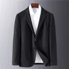 Мужские костюмы Пиджаки Высококачественный дизайнерский бренд Роскошный повседневный модный элегантный приталенный мужской пиджак-куртка Дорогая мужская одежда 220912