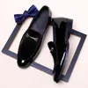 Vestido Sapatos de luxo Empresas de luxo Sapatos de couro Oxford Sapatos de couro de patente respirável Plus Size Man Wedding Wedds Flats Male Black 220913