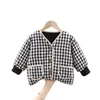 Jackets Kids Coat Tops Winter Baby Girls Roupas Crianças Moda Plaid Jacket grossa Cosual Casual Fantaspume infantil Sportswear 220912