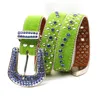 Western Punk Rock Diamond Studded Bing Belts Women Men lyx Rem Rhinestones Belt Cowgirl Cowboy