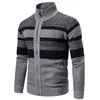 Mens Sweaters Autumn Cardigan Clothes for Men Jackets Coats Winter Sweater Striped Knitted Slim Fit Coat 220912