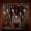 زخارف عيد الميلاد Merry for Home Wall Window Sticker Olments Garland Year Festoon 2023 Tree 220912