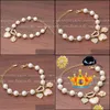 Charm Bracelets Fashion Unlimited Bangle Bracelets Charm Heart Flower Simated Pearl Crystal D Word Beaded Bracelet For Women Lulubaby Dhthb