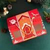 Geschenkwikkeling Stobag 12pcs Red Marry Christmas Gift Packaging Kraft Box met handvat Santa Claus Cake Kids Holiday Happy Year Feest FAVORS 220913