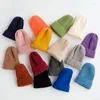 H￥rtillbeh￶r Vinter Autumn Baby Hat Solid Color Soft Warm Stick Hatts i 0-3 ￥r Boy Girl Children Beanies Bonnet Toddler Cap