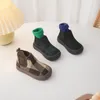 Stiefel Kinderschuhe Britischer Stil kurze Stoffstiefel Herbst und Winter warme Plüsch-Kinderschuhe für Jungen Mädchen Babys 220913