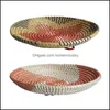 MATS PADS MATS PADS 2 PCS ROUND WOVEN PLACEMATS NATURAL ST編組非滑り織りA Bドロップ配達2021ホームガーデンキッチンディンディール