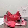 Bolsos de diseñador de alta calidad, bolso cruzado para mujer, bolso Hobo, bolso grande de hombro, 2 piezas, moda de nailon, señoras, hombres de lujo