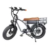 NOWOŚĆ SMLRO E5 20 cali Rower elektryczny 2000 W 48V Silnik 4.0 Fat Opona Downshift Front Fork Electri Electri Motorcycle Harley 60 mil tylna półka MTB EBIK