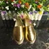 Обувь Canvas Женская обувь Op45 Квартиры на 100% кожаные роскошные шапки для стеганых стеганых рук