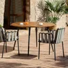 Camp Furniture Small Balcony Table And Chair Combination Solid Wood Leisure Nordic Outdoor Dining Courtyard Garden