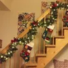 装飾的な花クリスマスライトガーランド2.7m人工クリスマスツリーラタン2022ランプ装飾年の階段廊下ウェディングG7x2