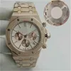 Роскошные брендовые мужские часы, японские часы с хронографом Vk, полностью нержавеющая сталь, 5 атм, водонепроницаемые, супер светящиеся, 42 мм, Montre De Luxe