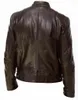 Jackets masculinos moda masculina casaco de couro pu com capuz