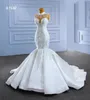 Meerjungfrau-Hochzeitskleider, Stehkragen, bestickt, herzförmiges Schwanzkleid, Damen-Hochzeit, charmant, SM67532