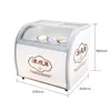Commercial Ice Cream Showcase Ice Porridge Freezer 6 Round Barrels Refrigerated Popsicle Display Cabinet