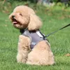 犬の襟ハーネスリーシュセットスモールドッグのための通気性ベストプードルヨークシャーペットアクセサリー反射的な安全ウォーキングランニング