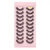 10 par Russian Strip Eyelashes Extensions Supply Fluffy Volym False Eye Lashes 7D DD Curl Dramatic Messy