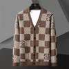 남자 스웨터 고급 디자이너 가디건 스웨터 캐주얼 대 목을 오버 사이즈 니트 빈티지 버튼 스웨터 코트