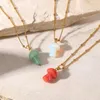 Pendant Necklaces Healing Crystal Cute Mushroom Pendants Sweet Necklace For Women Design Female Jewelry Gift 2022 Drop