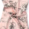 Vêtements de nuit pour femmes arrivée dames Sexy soie Satin Robe ensemble Floral 4 pièces dentelle maison vêtements pour femmes