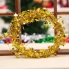 Flores decorativas Multi-Color Christmas Rattan Garland Decoration El Shopping Center Tree pendurada colorido Plastic Little Pentagrama